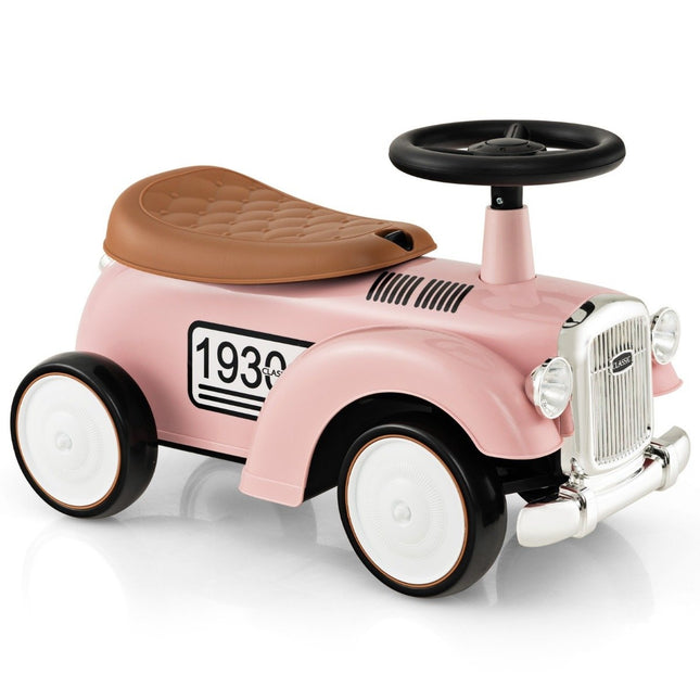 Rutcshauto ride-on vehicle with storage space & tip protection children's vehicle with steering wheel 58 x 27 x 34 cm pink