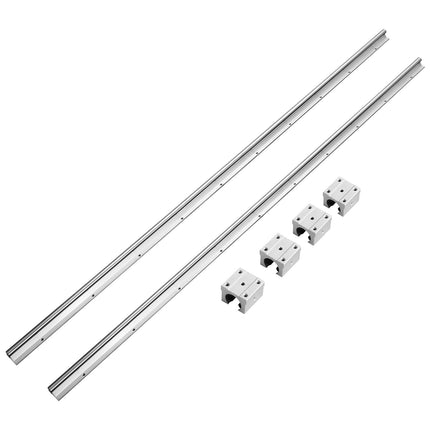SBR20 Linear Guide Rail Set 1500mm, 2 Rails 4 Blocks