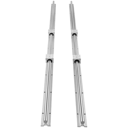 SBR20 Linear Guide Rail Set 1500mm, 2 Rails 4 Blocks