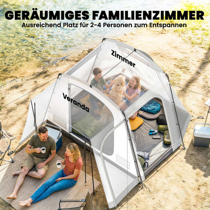 SUV Camping Tent, 4-Person, 4 Doors, Waterproof 3000mm