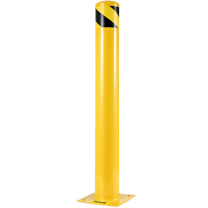 Safety Bollard, 42 In, 4.5 In OD Steel, Yellow