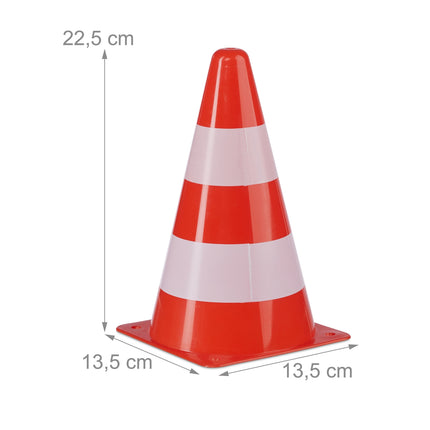 Safety Cones Set of 10 with Barrier Tape & Bag