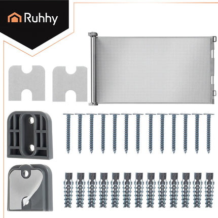 Safety Gate for Stairs and Doors, Gray, 157cm