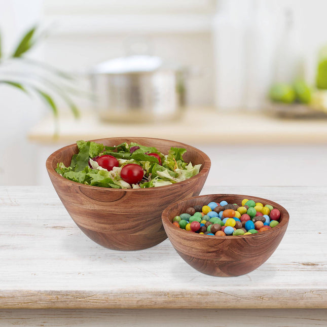Salad bowl set of 2 acacia wood