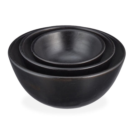 Salad bowl set of 3 black