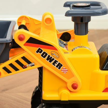 Ride-on car toy for children 2-3 years, PP plastic, yellow