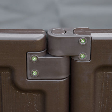 Children's sandbox with seats - HDPE, brown, Ø120x21cm