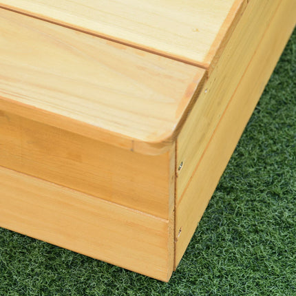 Wooden sandbox with dustproof roof & storage, 3-6 years