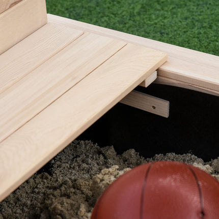 Wooden sandbox with adjustable roof for children aged 3-7