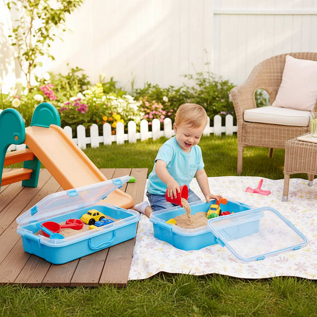 Sandpit with Lid – 2-Piece Sensory Play Set