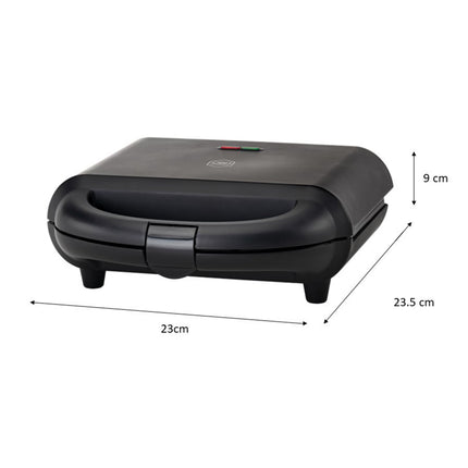 Sandwich Grill, Ceramic Plates, 2-Slice, 700W, Black