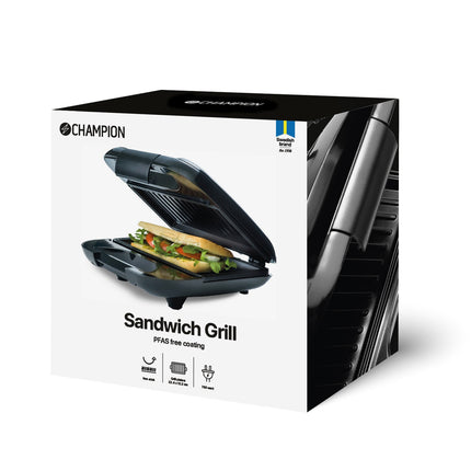 Sandwich Grill, Non-Stick, 22x12cm, 750W, Black
