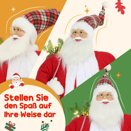 Santa Claus 1.6m with Gift and Bell Sound Function
