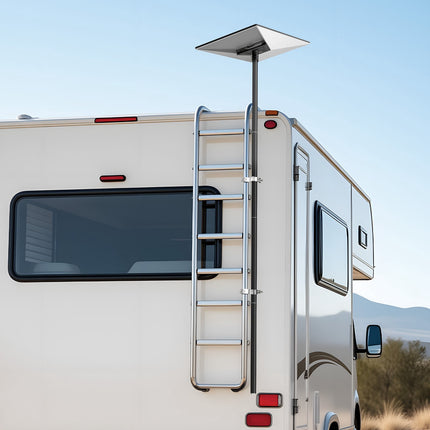 Satellite Dish RV Ladder Mount, 360 Adjustable, Steel