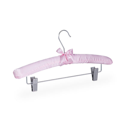 Satin hanger with clips