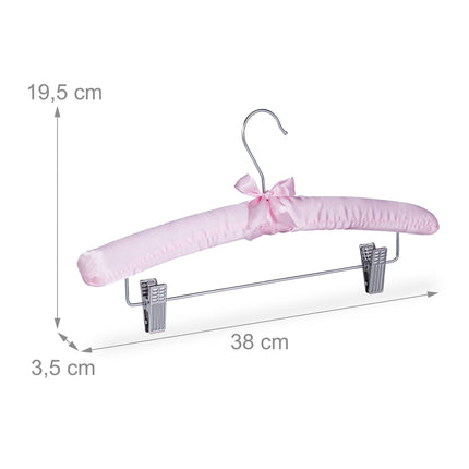 Satin hanger with clips