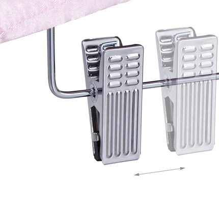 Satin hanger with clips