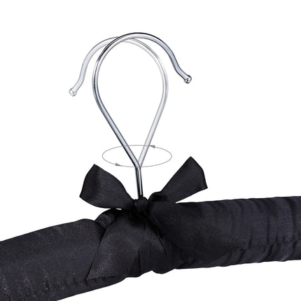 Satin hanger with clips