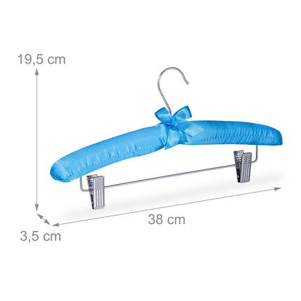 Satin hanger with clips