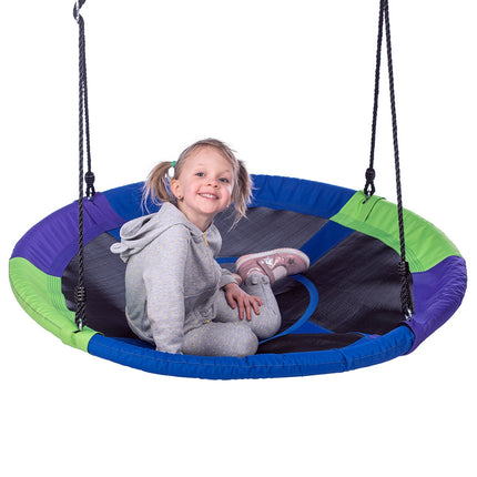 Saucer Swing, Green-Blue, Outdoor Play, 40-Inch