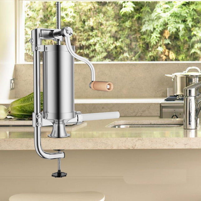 Sausage Stuffer Machine, Stainless Steel, 1.5 kg Capacity