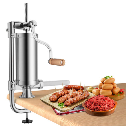 Sausage Stuffer Machine, Stainless Steel, 1.5 kg Capacity