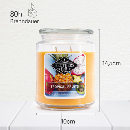 Scented Candle, Glass Jar, Dual Cotton Wicks