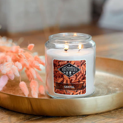Scented Candle with Two Cotton Wicks for Relaxation