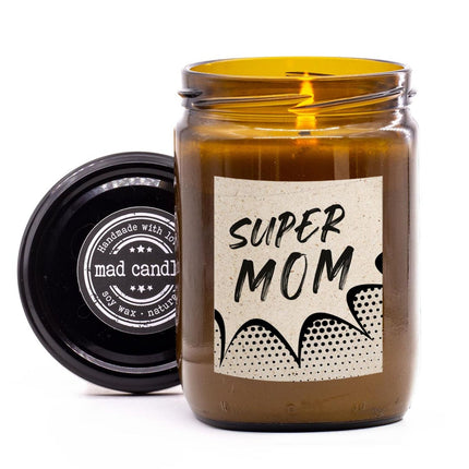 Scented Soy Candle, Lemon & Orange Fragrance, Glass Jar