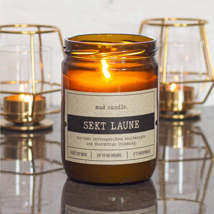 Scented Soy Candle – Lemon & Orange Fragrance, Glass Jar