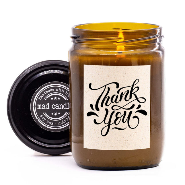Scented Soy Candle – Lemon & Orange Fragrance, Glass Jar