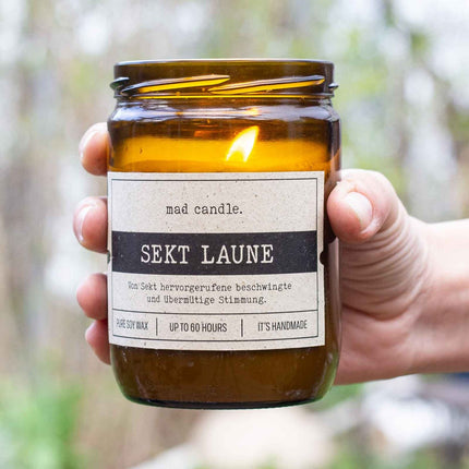 Scented Soy Candle – Lemon & Orange Fragrance, Glass Jar