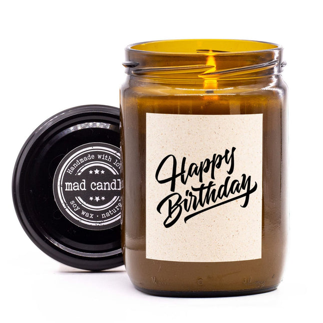 Scented Soy Candle – Lemon & Orange Fragrance, Glass Jar