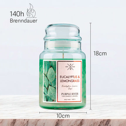 Scented Soy Wax Candle – 140-Hour Burn Time