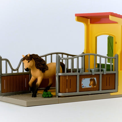 Schleich Farm World Playset Pony Box With Iceland Pony Stallion