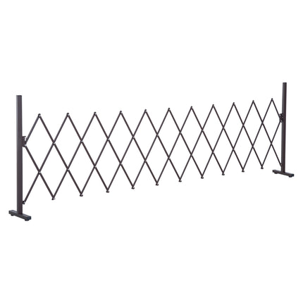 Retractable aluminum scissor gate - 35-300 cm, brown