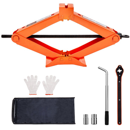 Scissor Jack 2.5 Ton, 9.4–43.4 cm, Ratcheting Handle