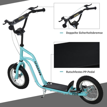 Scooter with 12"" air tires for children from 5 years and up