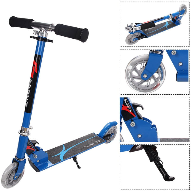 Scooter scooter kick scooter children's scooter city scooter foldable up to 70KG-blue