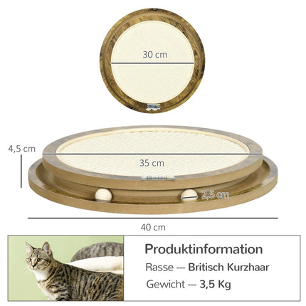 Cat Scratching Board with double layer design and game ball