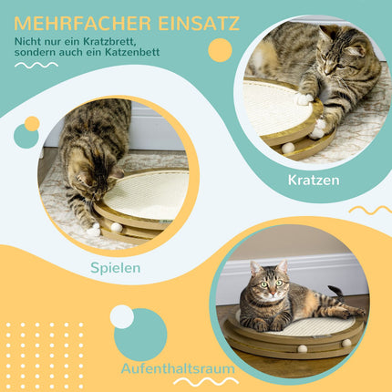 Cat Scratching Board with double layer design and game ball