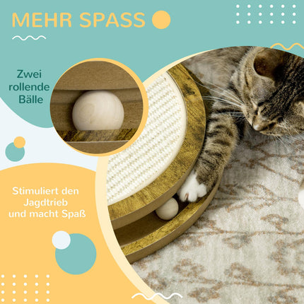 Cat Scratching Board with double layer design and game ball