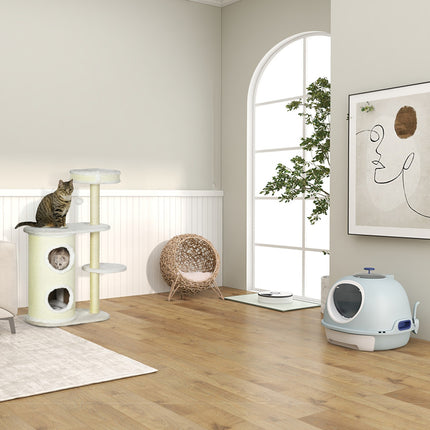 Cat scratching post 100 cm with dish, sisal, play ball