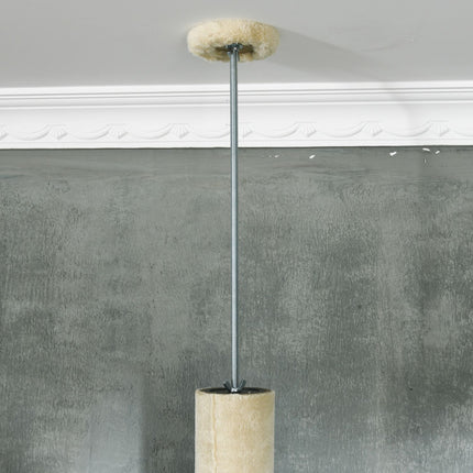 Ceiling cat scratching post with hammock and cave