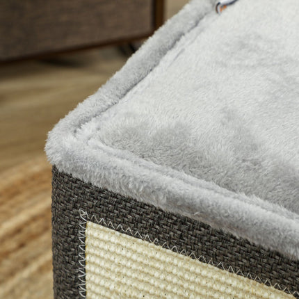 Cat tower with cave, sisal pole & play ball, 35 cm
