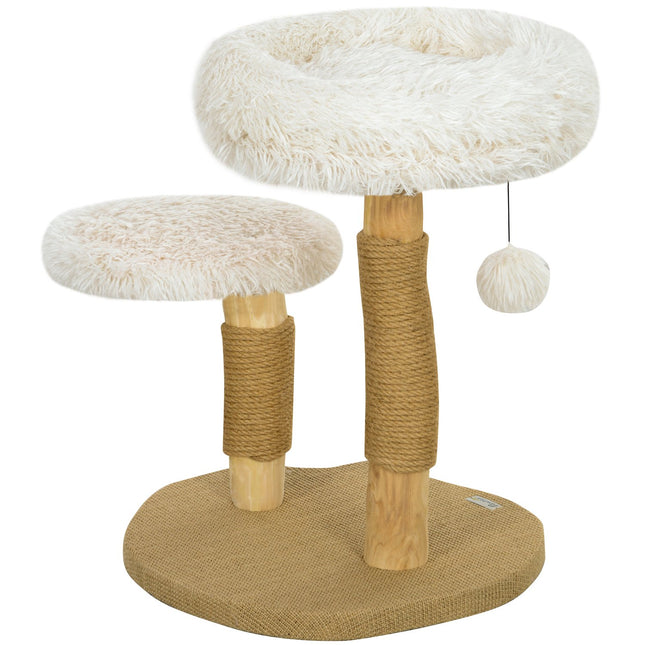 Cat scratching post with play ball, beds, for cats <5 kg