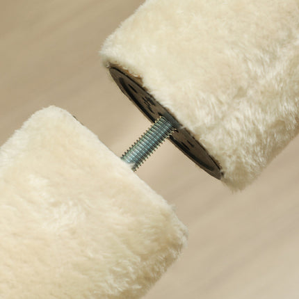 Cat tree with high ceiling with platforms, 225-275 cm, cream