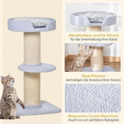 Light Blue Sisal Cat Play Tree, 91cm, 30kg Capacity