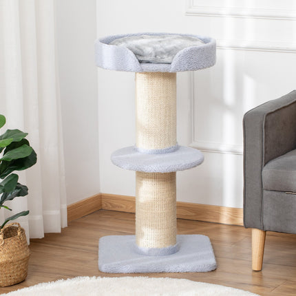 Light Blue Sisal Cat Play Tree, 91cm, 30kg Capacity