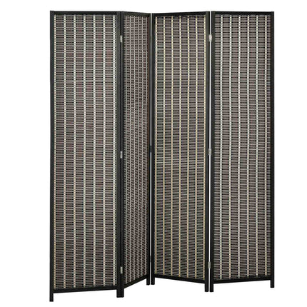 Bamboo room divider, 4-panel, 180x180 cm, Foldable Brown